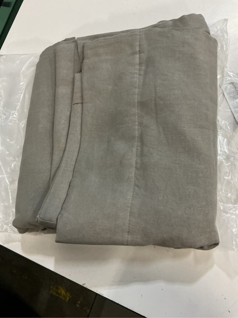Condition photo showing Good Condition for quince european linen room darkening curtain - single panel color grey size 48x96