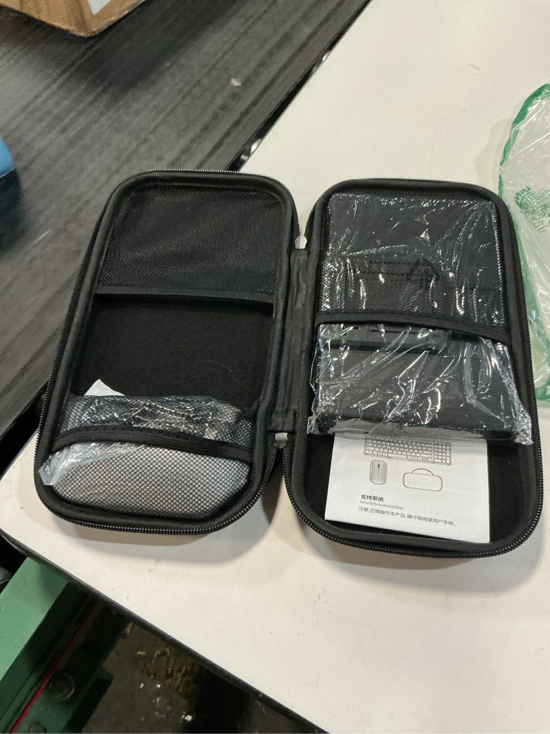 Condition photo showing Good Condition for foldable keyboard and mouse, usb-c rechargeable folding wireless bluetooth keyboard combo, full-size portable travel keyboard & mouse for business travel, compatible with laptop ipad tablet black