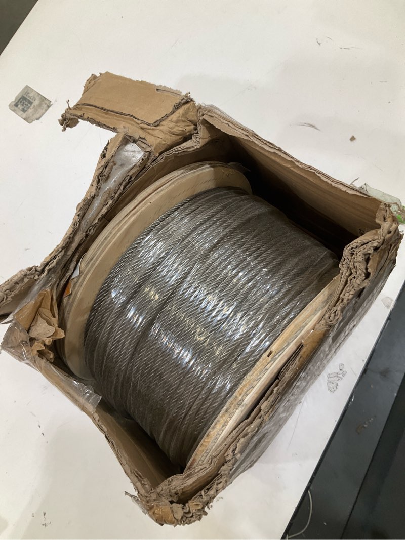 Condition photo showing Good Condition for wayska stainless steel cable 3/16 inch, 500ft 304 stainless steel wire rope, 7 x 19 strands construction for deck cable railing systems, clotheslines, ziplines, and diy balustrades 500 ft 7x19 3/16" stainless cable