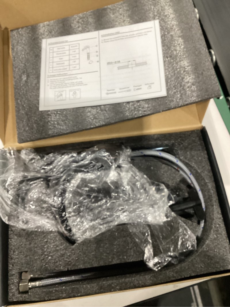 Condition photo showing New/Like New for Waterfall Bathroom Sink Faucet Oil Rubbed Bronze Single handle Single Hole RV Vanity Fauct for Bahtoom Sink 1 Hole and 3 Hole Installation with Cover Plate Short no drain Oil Rubbed Bronze