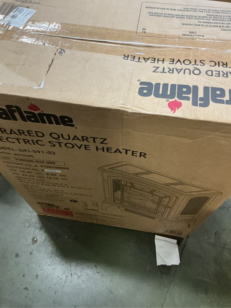 Condition photo showing New/Like New for duraflame Infrared Quartz Electric Stove Heater - DFI-591-02 - Bronze