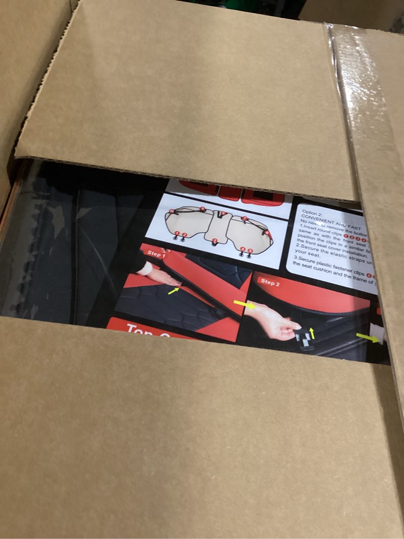 Condition photo showing Good Condition for OASIS AUTO Custom Fit Seat Covers Compatible with Jeep Wrangler JL Unlimited (2018-2025) 4-Door, Waterproof Faux Leather, Fits Rubicon Sahara Sport (Black) 2018-2025 JL 4-Door Black