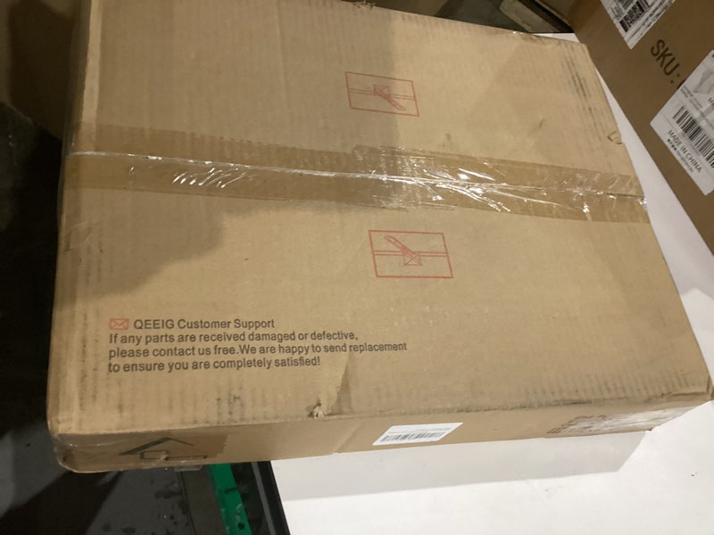 Condition photo showing As Is for QEEIG C Table Side Table Set of 2 Living Room Sets C Shaped Couch Tray End Tables Farmhouse, Rustic Brown (017-30BN) 11.8"W x 15.7"D x 25.6"H (2P) Brown