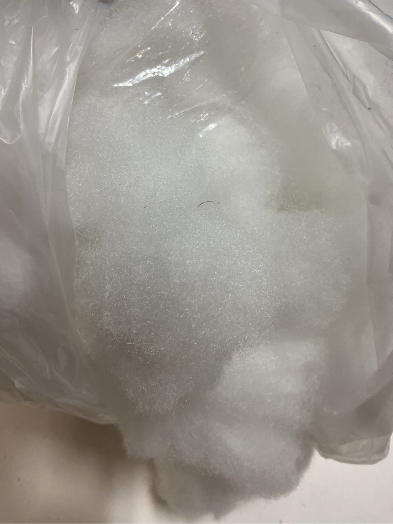 Condition photo showing As Is for shappy 42.33 ounce/ 1200 g christmas fake clouds snow decoration artificial white cloud fiber faux fluffy snow indoor soft artificial fake white cotton winter craft decor xmas tree village displays