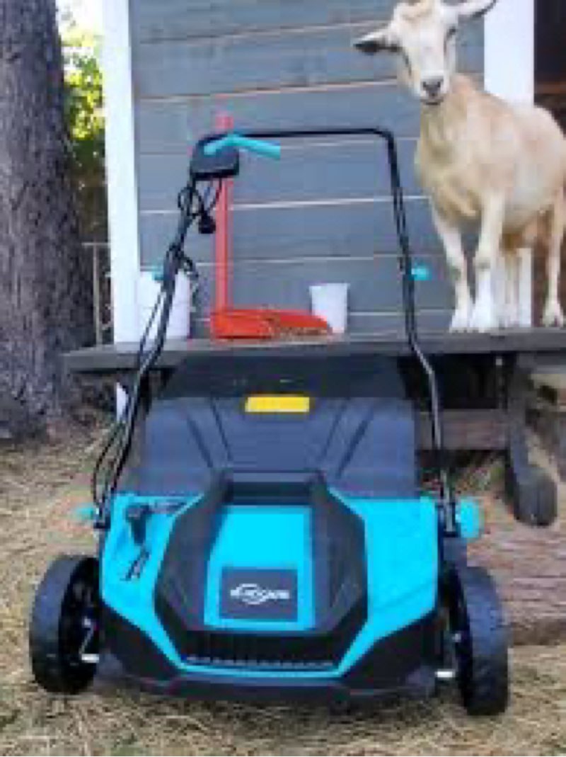 vevor 2-in-1 electric dethatcher and scarifier, 16-inch 15 amp, corded lawn dethatcher with 14.5-gallon thatch collection bag, 5-position depth adjustment, walk behind machine for garden yard grass