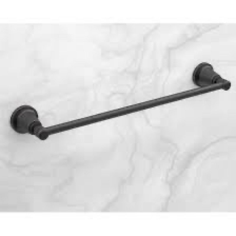 allen + roth townley 18-in oil rubbed bronze wall mount single towel bar |
