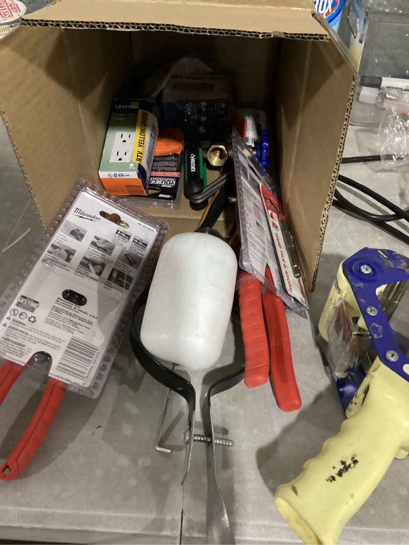 Condition photo showing As Is for home imporvment misc. tools and accessories.. 