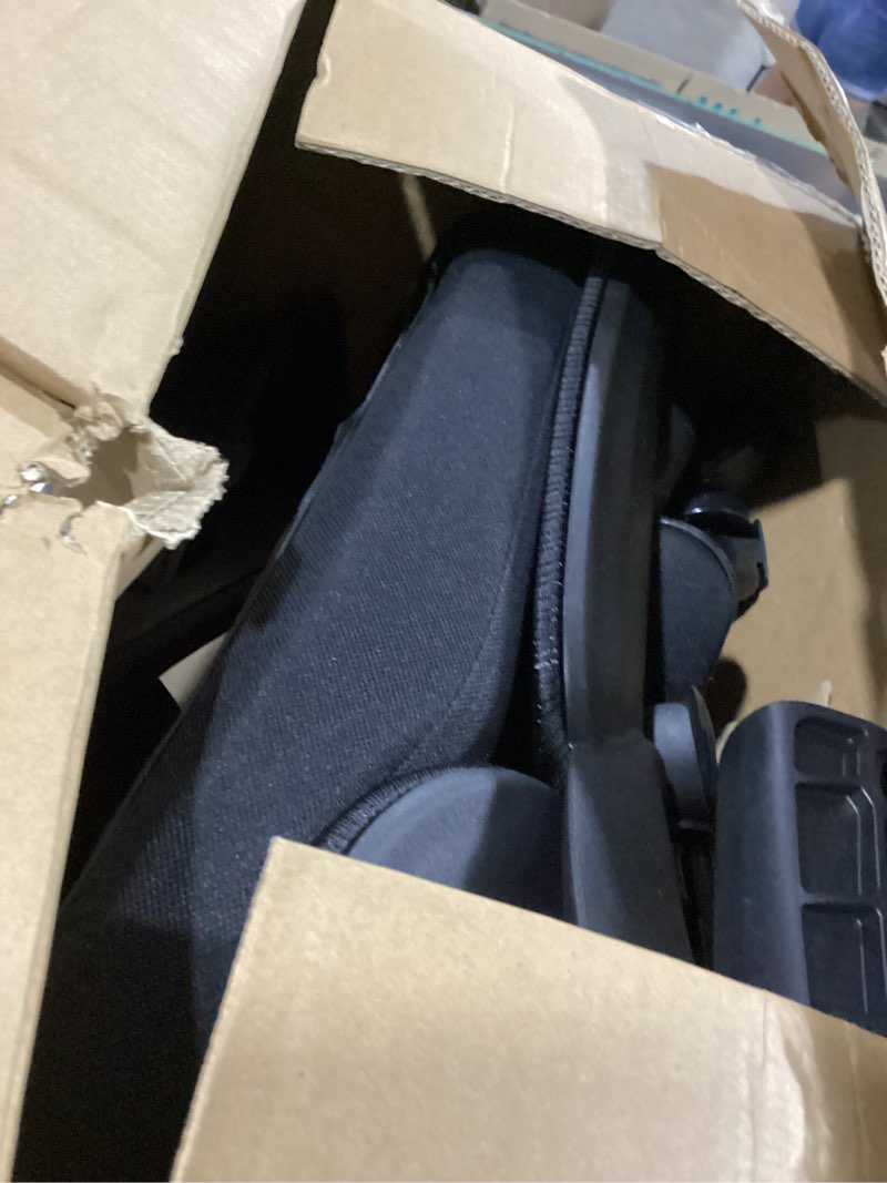 Condition photo showing As Is for tralt office chair ergonomic desk chair, 330 lbs home mesh office desk chairs with wheels, comfortable gaming chairs (black) pack of 1 black