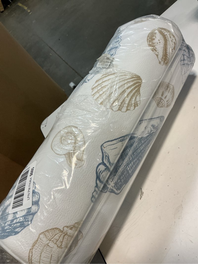 Condition photo showing Good Condition for Kitchen Mats for Floor Cushioned Anti Fatigue Sets of 2 Beach Theme Kitchen Rugs Non Slip Waterproof Coastal Foam Kitchen Floor Rug Nautical Seashell Comfort Standing Mat for Sink Laundry, Navy Navy Seashell 17.3'' x 28'' + 17.3'' x 47''- 0.4 inches