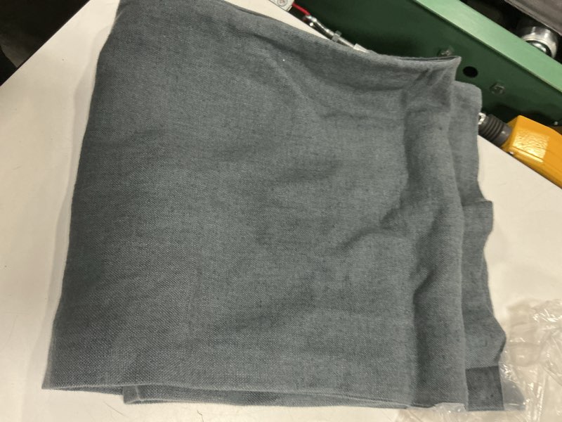 Condition photo showing As Is for quince european linen oversized lumbar pillow cover grey 