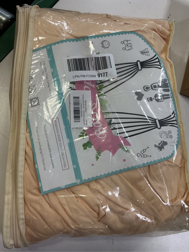 Condition photo showing Good Condition for 16x10FT Champagne Backdrop Curtains for Wedding Parties, Wrinkle Free Polyester Photography Backdrop Drapes for Wedding Baby Shower Birthday Parties Stage Background Stand Decorations 4x10ft,4 Panels W4' x H10'(4 Panels) Champagne