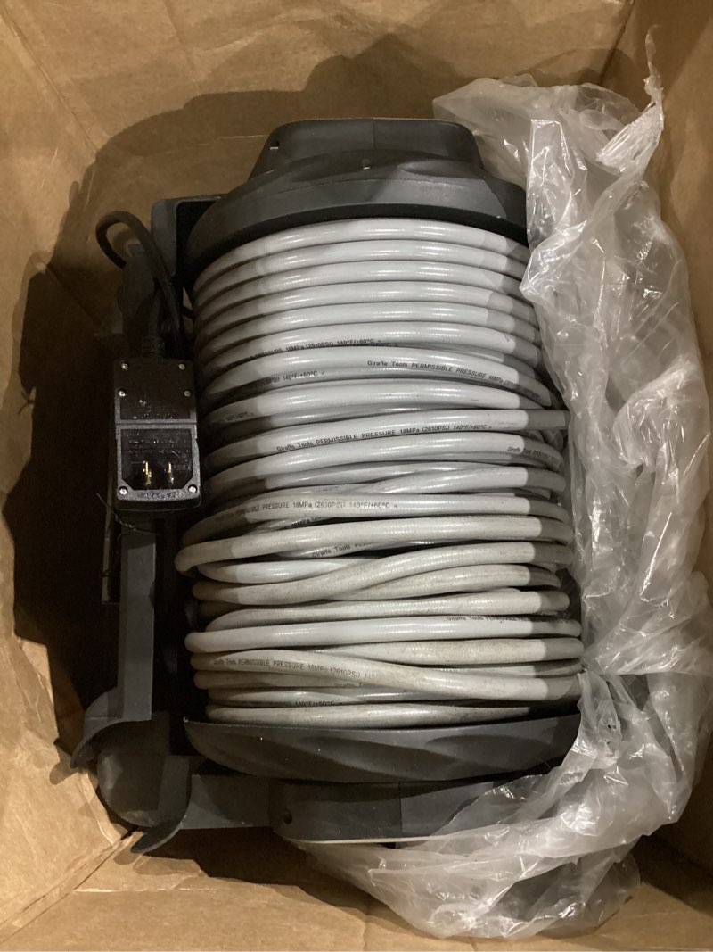 Condition photo showing Good Condition for giraffe tools wall mounted pressure washer plus with upgraded 1800w motor, max 2900 psi, 2.2 gpm electric power washer with 100ft retractable pressure hose for car, automatic rewind, any length lock pressure washer 135a