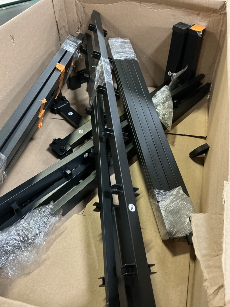 Condition photo showing As Is for metal bed frame queen size 8 inch platform bed frame, strong steel slats, bedroom bed base for apartment and home use 8 inch queen