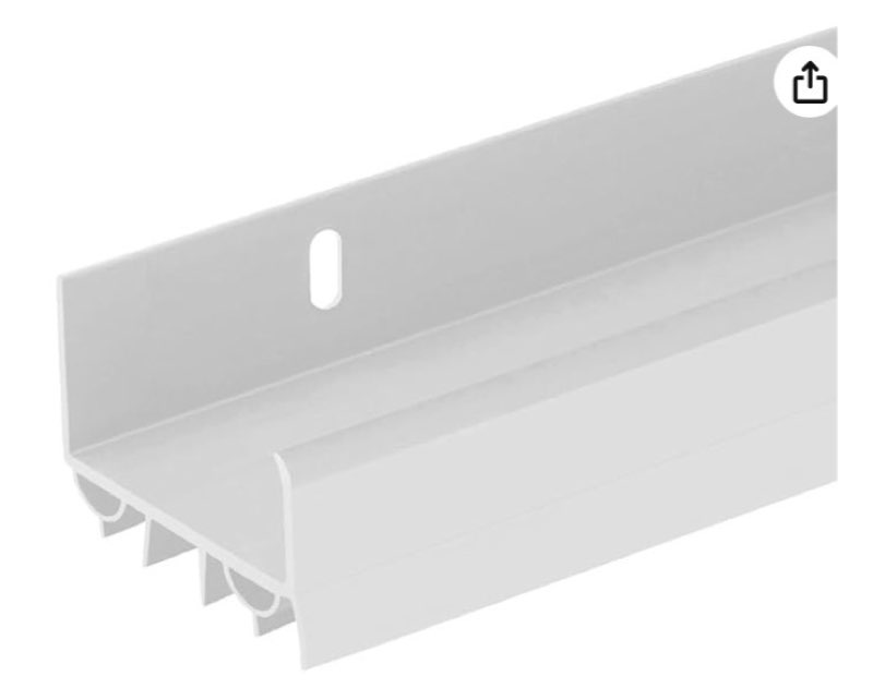 Lineshading 4 Sets Door Sweep Plastic PVC 1 3/4" x 36" Slide on Bottom Exterior Door Seal Strip for 