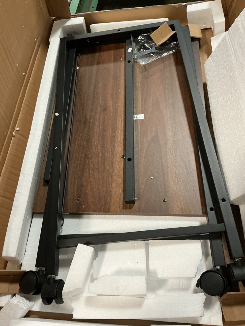 Condition photo showing Good Condition for mericonia 32 inch rolling computer desk with wheels, gaming desk for small spaces, modern simple style table for home office, study writing table walnut 32"x15.8"