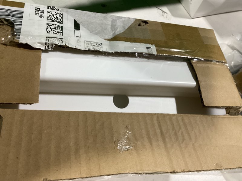 Condition photo showing Good Condition for acrylic floating shelves, adhesive wall mount command shelves for bathroom, kitchen, dorm - renter-friendly easy install wall shelves for home decor and organization (glossy white-4 pack)