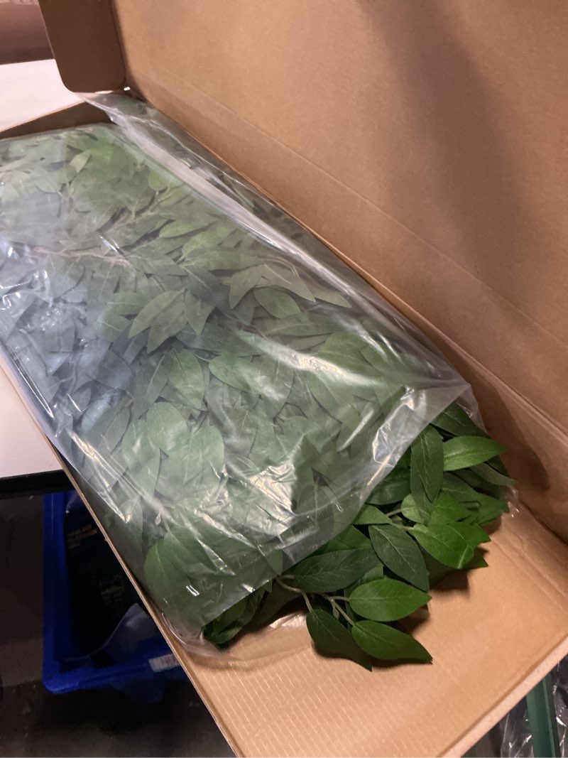 Condition photo showing Good Condition for 40pcs artificial italian ruscus greenery stems, 26.8" 68cm realistic faux ruscus with uv-resistant silk leaves flexible greenery for wedding christmas decor, home & office, long-lasting green leaves