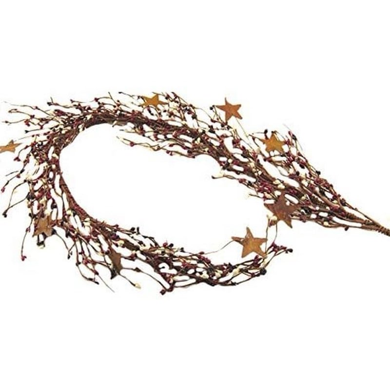 CWI Primitive Mix Garland - 40 Inch - Artificial Garland for Mantle, Arch, Table, and Entryway