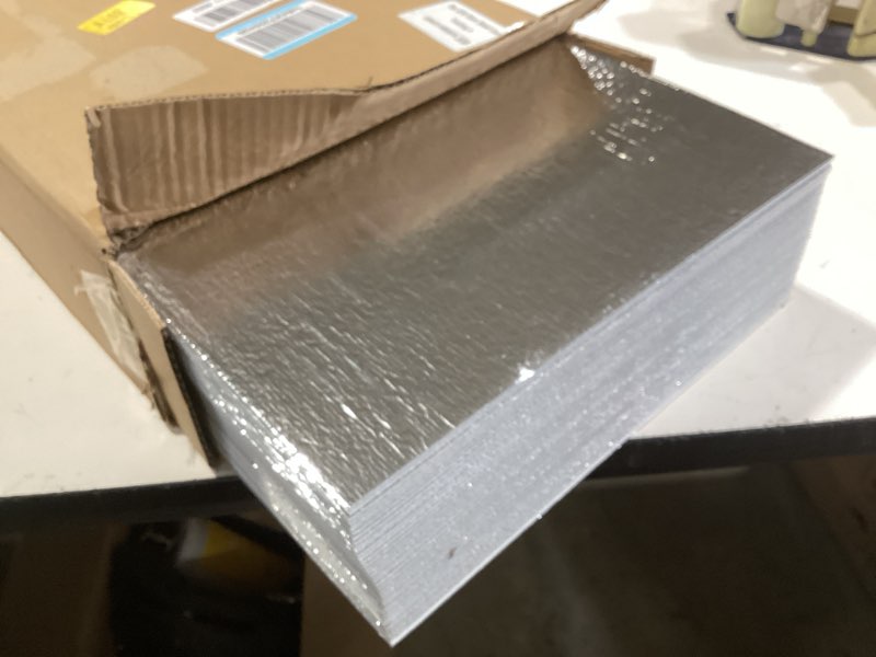 Condition photo showing Good Condition for marble peel and stick backsplash waterproof 23.6"x11.8" pvc wall panels, pvc foam marble tile, back splash stick on tiles (not real tile) for kitchen bathroom living room (40, pure white) pure white 40