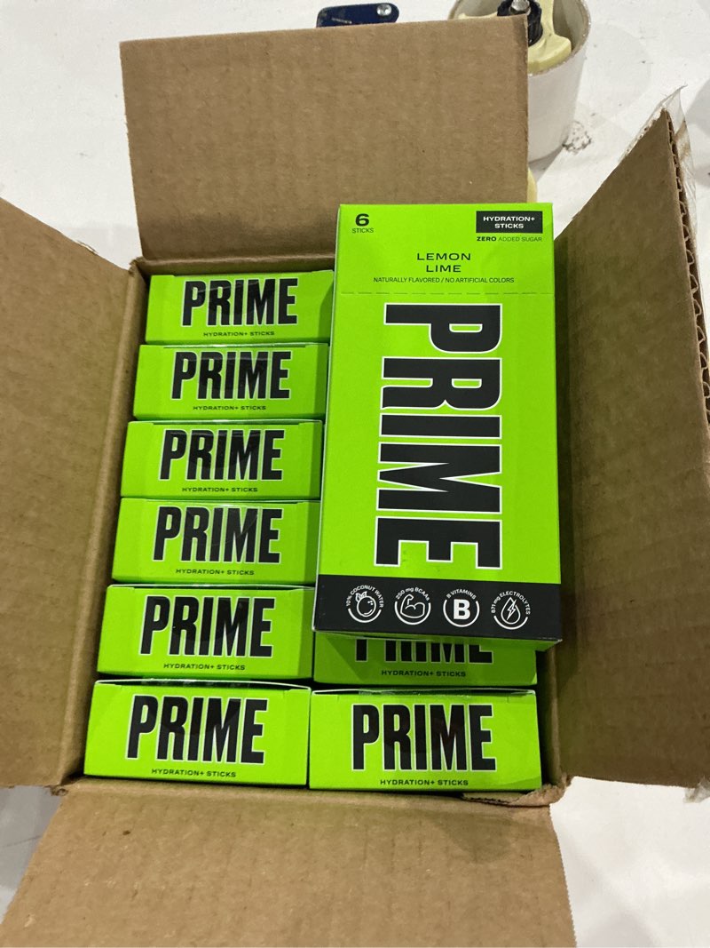 Condition photo showing Good Condition for prime lemon lime 6 stick boxes of 12.
