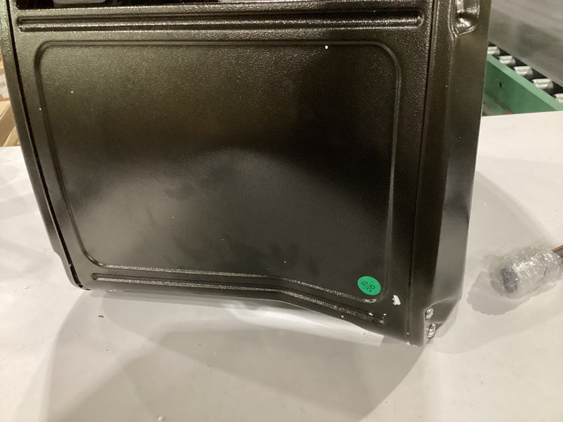 Condition photo showing As Is for giraffe tools sw5 metal hose reel box, heavy duty garden hose storage reel hideaway, crank handle, 150ft 5/8" hose capacity, green 150 ft capacity (hose reel only)