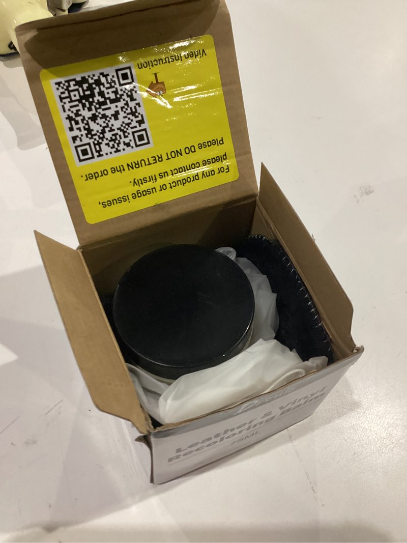 Condition photo showing Good Condition for beige leather recoloring balm, leather color restorer conditioner, leather repair kits for vinyl furniture, sofa, car seats, shoes - repair leather color on faded & scratched (beige)