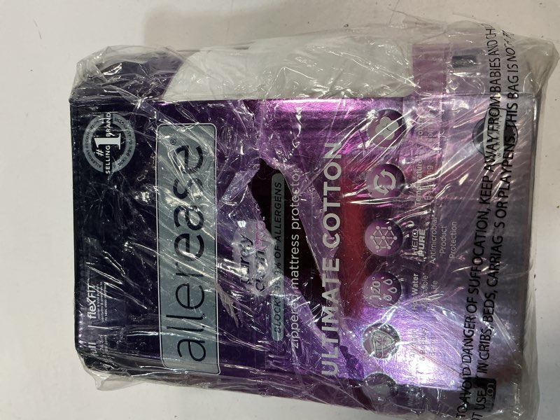 Condition photo showing Good Condition for allerease ultimate cotton top allergy protection and comfort zippered mattress protector full, white