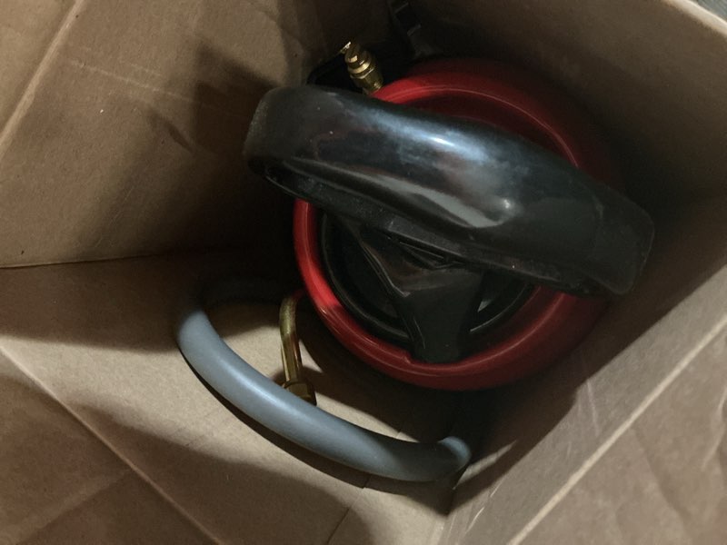 Condition photo showing Good Condition for chapin 19494 made in usa 3.5 gallon tri-poxy industrial open head sprayer for professional concrete applications, form oils, construction with all brass components, 3.5 gallons, red