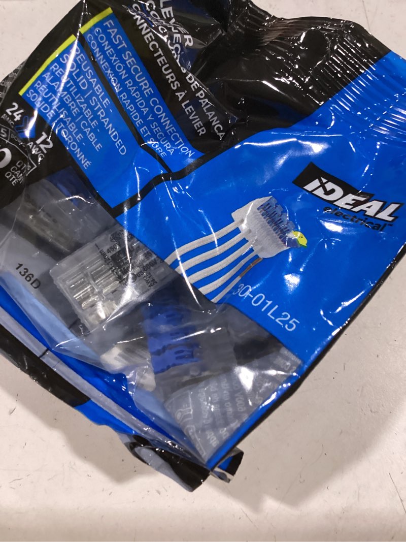Condition photo showing Good Condition for in-sure lever wire connector, 12 awg, 5-port bag of 10