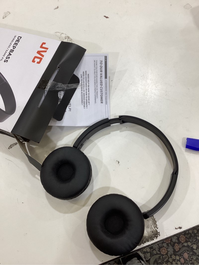jvc deep bass wireless headphones, bluetooth 5.2, built-in eq (bass/clear/normal), multi-point connection, voice assistant compatible, 35 hour battery life - has36wb (black) black small headband