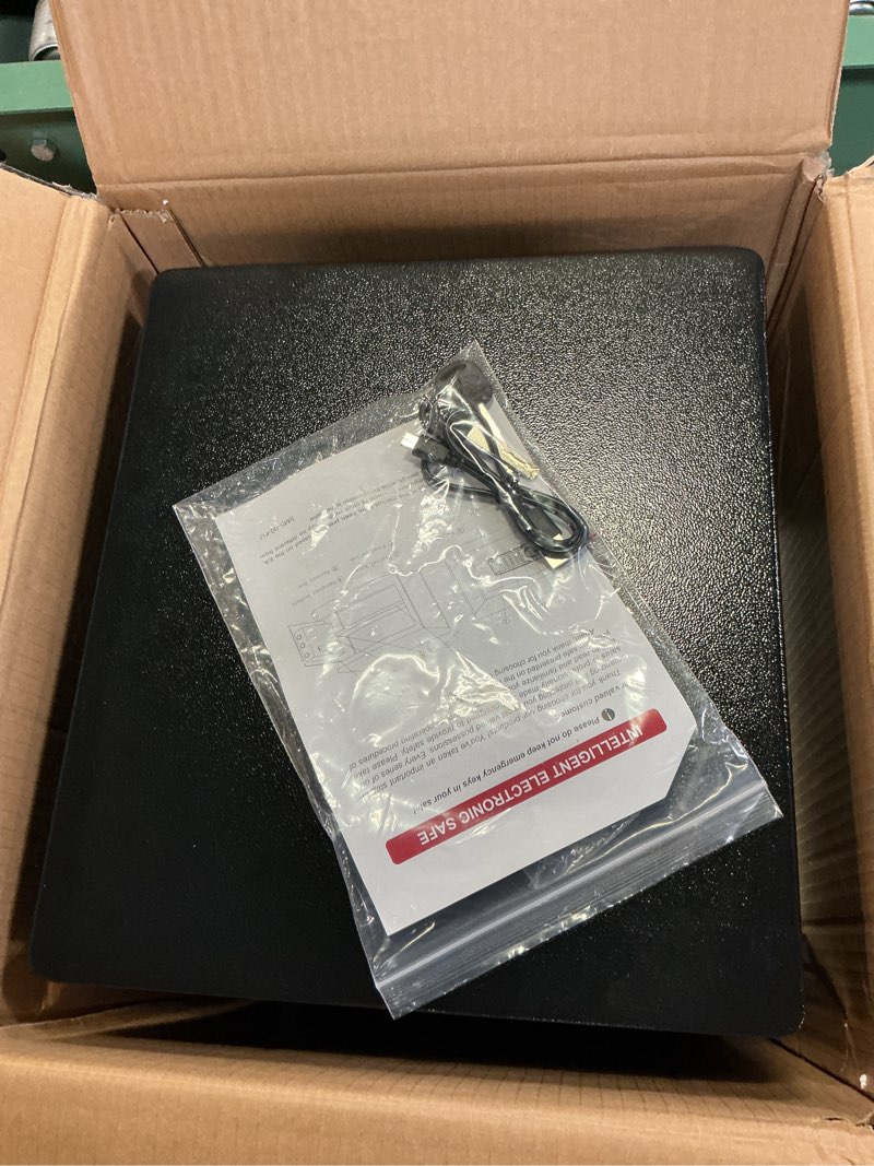 Condition photo showing Good Condition for 3.4 Cuft Large Home Safes Water and Fireproof with Digital Keypad & Key Lock, Security Safes for Home with DIY Removable Shelf, Anti-Pry Safe Box for Money Documents Jewelry, 19.69"H x13.78"W x 12.2"D