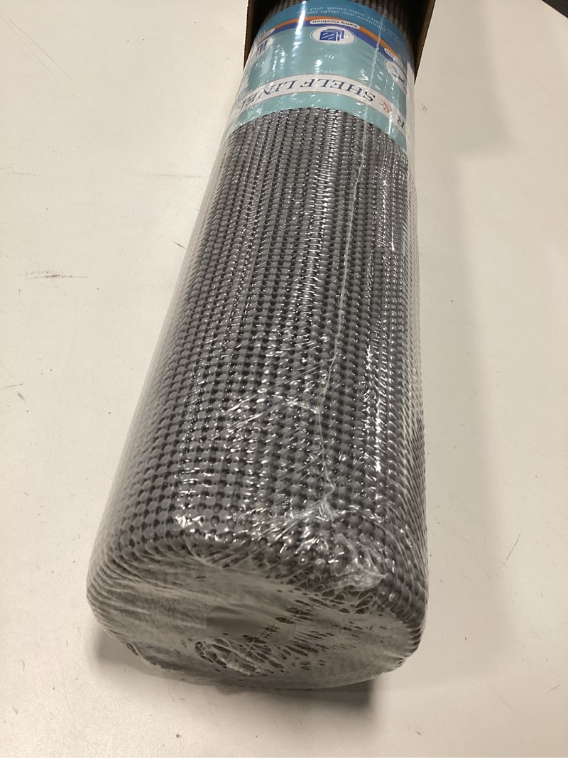 Condition photo showing New/Like New for Songrey Non-Adhesive Drawer and Shelf Liner, Non Slip Cabinet Liners, Protect Kitchen Cupboard, Bathroom Drawers, Breathable, Thick Strong Grip mat (23.6IN x 20FT, Dark Gray) Dark Gray 23.6"W x 240"L