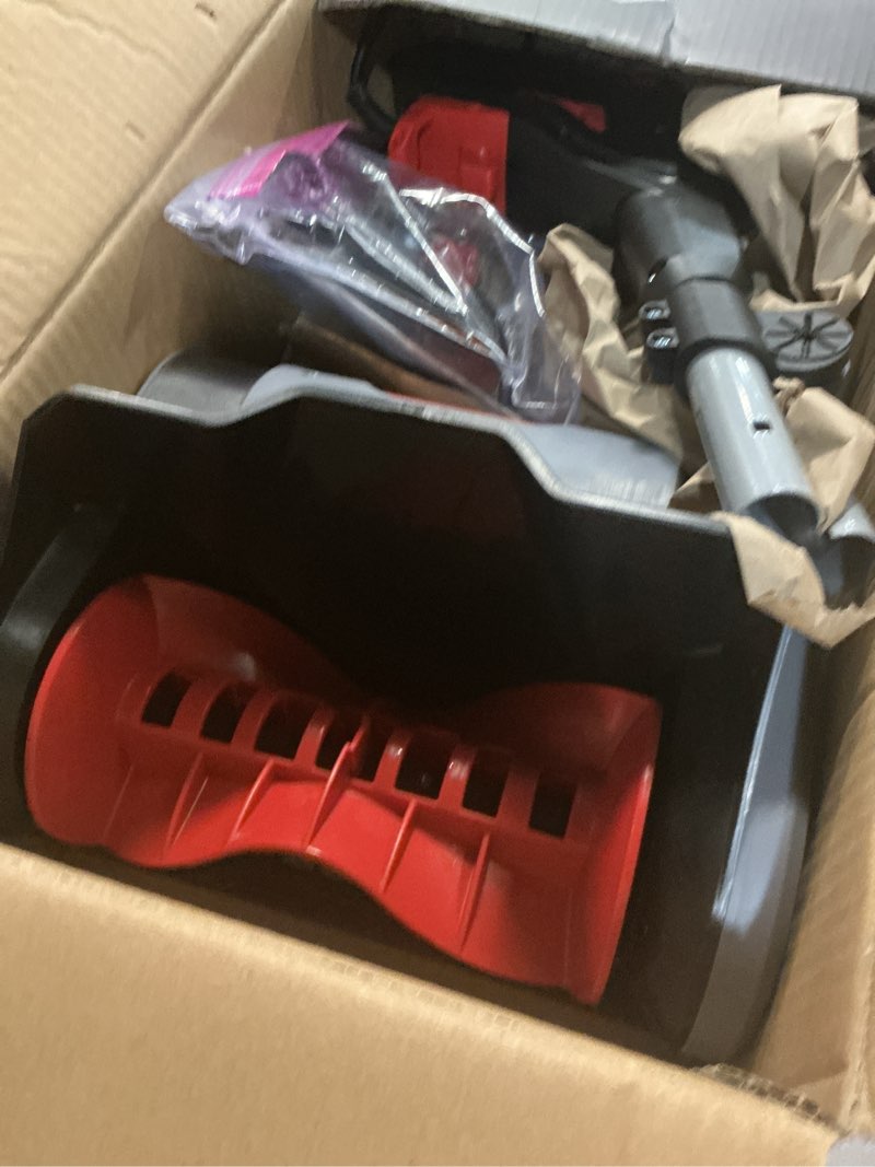 Condition photo showing As Is for EWORK Corded Snow Shovel 11-Inch 1200W 10A Powerful Electric Snow Shovels, 6-Inch Clearing Depth, 23-Foot Max Throw Distance, Power Snow Blower for Driveway, Steps, Sidewalk, Porch