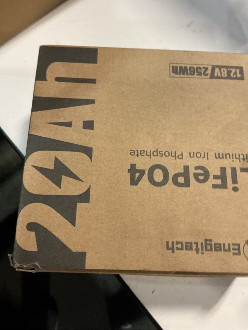 Condition photo showing New/Like New for 12V 20Ah LiFePO4 Lithium Battery, 2000+ Deep Cycles Rechargeable Battery, Perfect for Solar Power, Outdoor camping, Fish Finders, Lighting, Ham Radio, Small UPS and More, Built-in 20A BMS