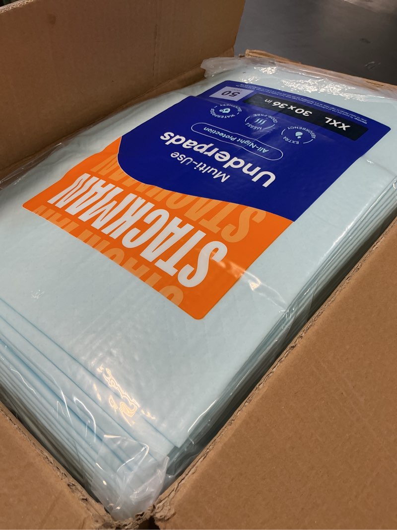 Condition photo showing Good Condition for Chucks Pads Disposable Adult Underpads [100-Pack] 30"x36" XXL Extra-Large Super-Absorbent Incontinence Bed Pads – Mattress Protector Pee Pads for Adults, Kids & Pets – Bed Protection & Training 30" x 36"