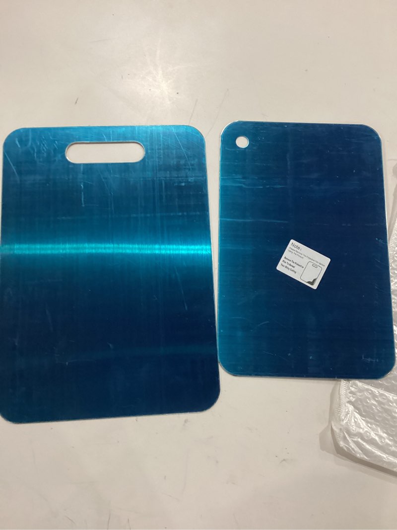 Condition photo showing New/Like New for Stainless Steel Cutting Board, 2026 Upgrade Non Toxic Cutting Boards for Kitchen Hygiene Double Sided Chopping Board for Meat/Vegetables,316 Metal Dishwasher Safe Kitchen Gifts(1PC-L 9x13.5in)