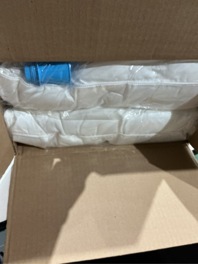 Condition photo showing Good Condition for water pillow - elite collection, fiber pillow. orthopedic pillow for neck pain relief, adjustable water pillow for sleeping. (two pillows) twin pack white