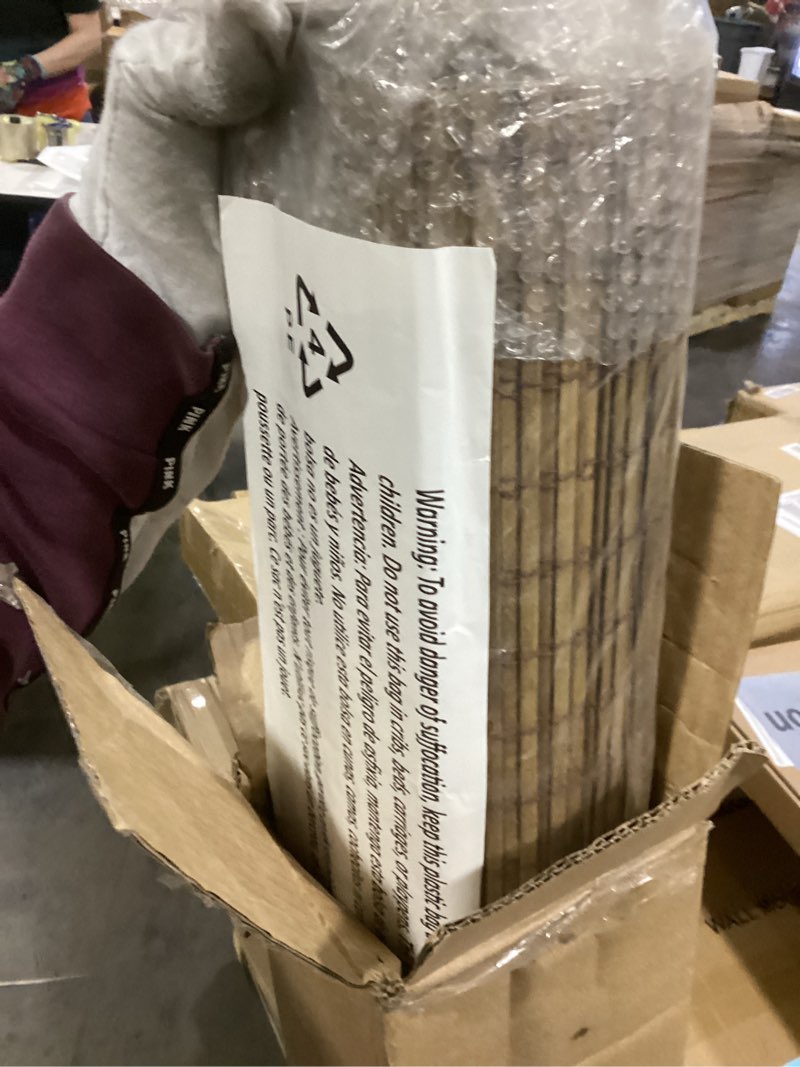 Condition photo showing Good Condition for Cordless Bamboo Roman Shades for Windows, Blinds Size (31.5" W ×64" H) Colour (Highfield Teak) Highfield Teak 31.5" W × 64" H