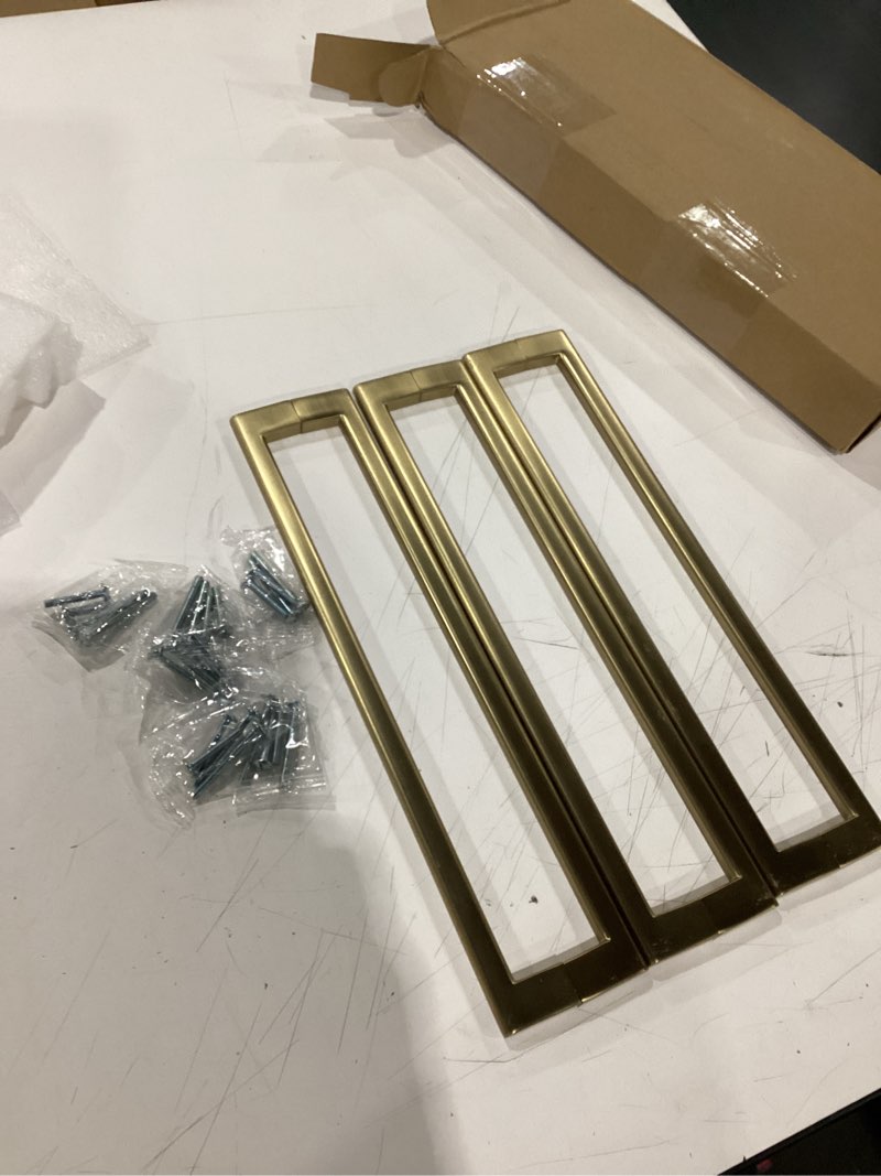 khtumeware 12 Inch Hole Center 6 Pack,Champagne Bronze Cabinet Pulls Heavy Duty Solid Satin Brass Ki