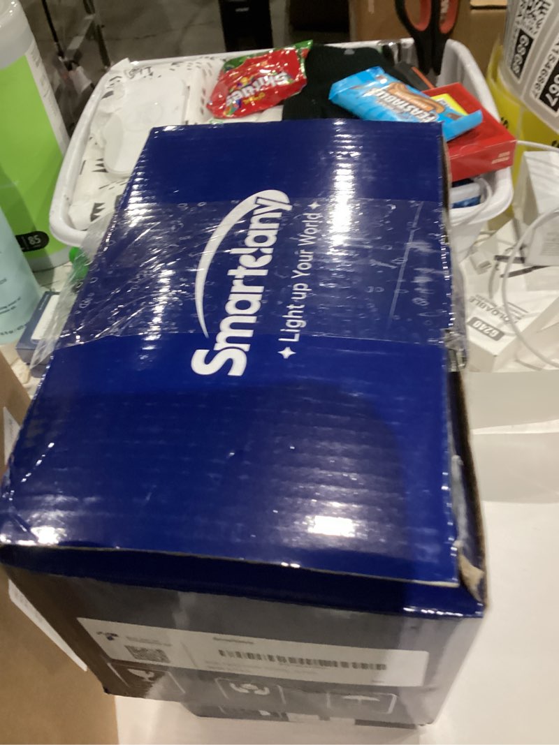 Condition photo showing New/Like New for 12 Pack Solar Fence Lights, Motion Sensor Outdoor Light with 3 Sided Lighting, 60 Lumens Fence Light Solar Powered, Solar Lights Outdoor Waterproof with 3000K/7000K Mode for Patio, Backyard, Fence 12 Pack Black