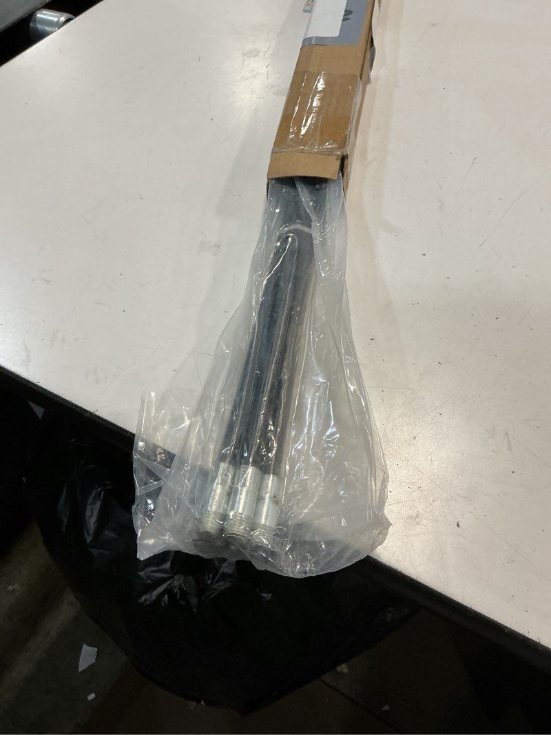 Condition photo showing Good Condition for stanbroil 18-foot fiberglass chimney rod kit, 1/4" npt fittings, used with brush to clean debris from chimney