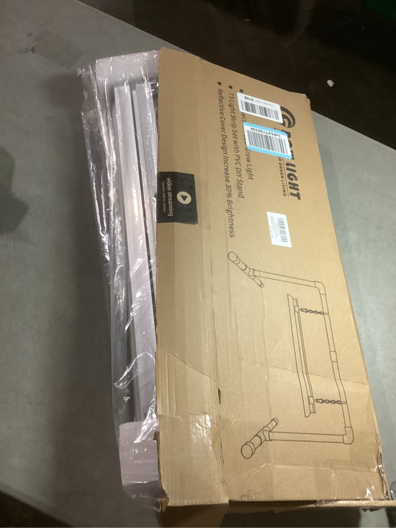 Condition photo showing As Is for wolezek grow lights for seed starting with 6/9/12h timer, 2ft t5 144 leds full spectrum grow light seedling with stand for indoor plants, 32w high output seed starter light kit, height adjustable t5b