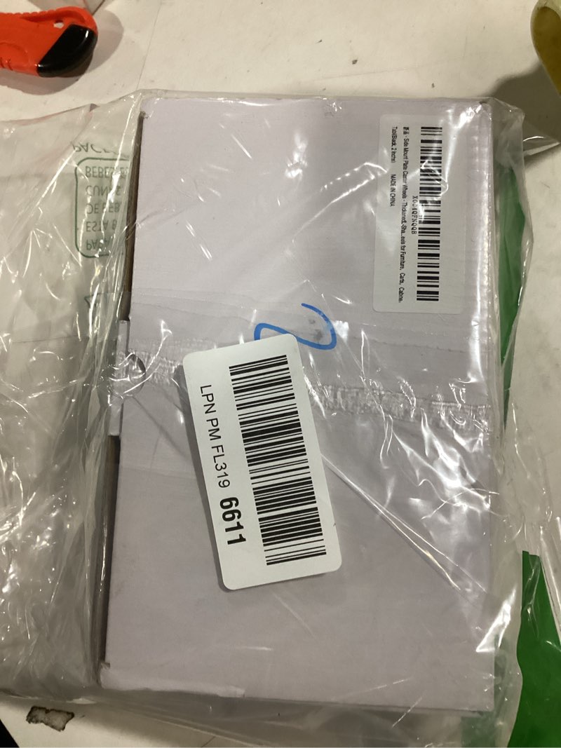 Condition photo showing Good Condition for Side Mount Plate Caster Wheels - Thickened L-Shaped Mounting ?Heavy Duty 800 LBS?Set of 4 with Brake?360° Swivel?Locking?Castor Wheels for Furniture?Carts?Cabinet?Table(Black, 2 inchs) black 2inchs
