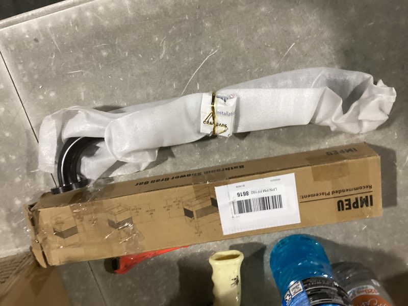 Condition photo showing Good Condition for Moen Matte Black 24-Inch Bathroom Safety Grab Bar with Concealed Screws for Elderly Shower Support, R8724BL