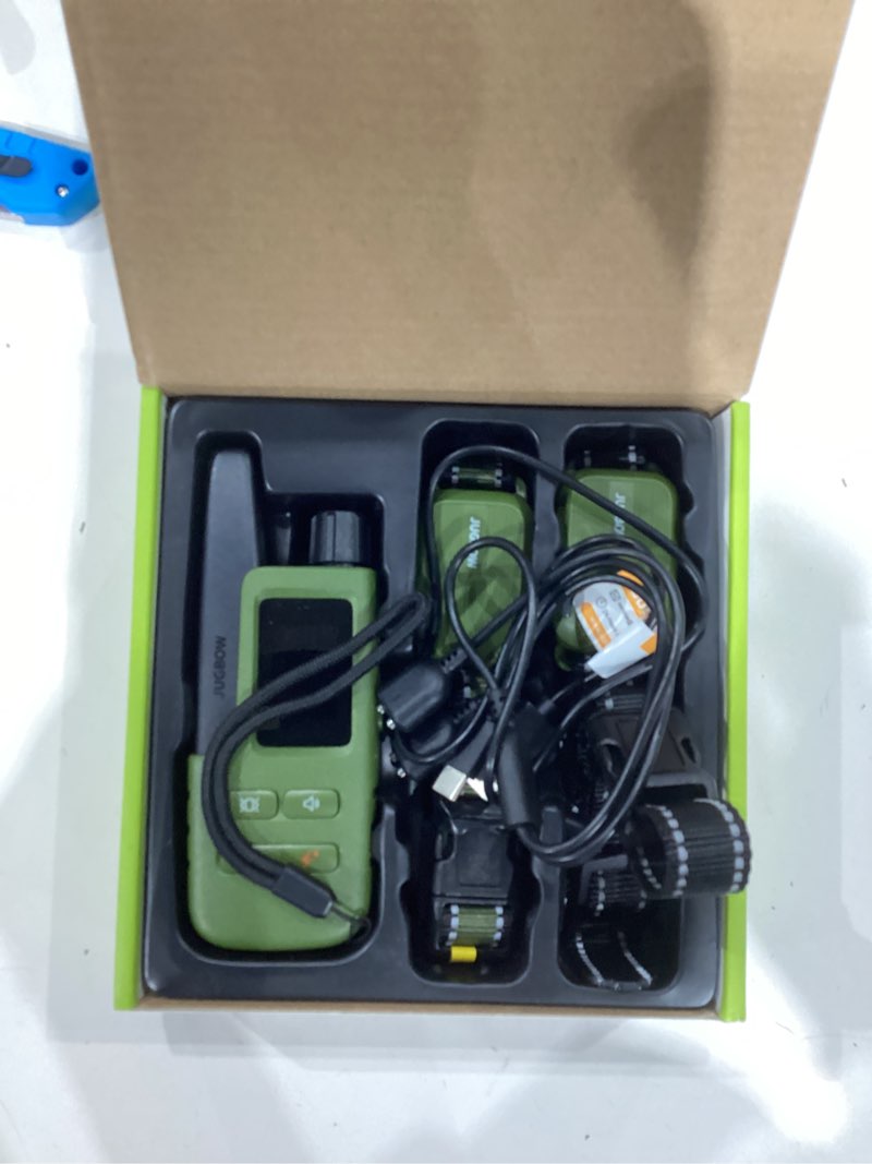 Condition photo showing Good Condition for Jugbow Dog Shock Collar 2 Dogs (10-120Lbs) - 4200FT Dog Training Collar with Remote IPX7 Waterproof Electric Collar with 4 Training Modes, Security Lock, Rechargeable e-Collar for All Breeds, Sizes Green