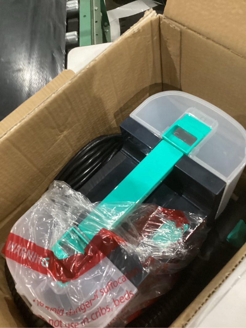 Condition photo showing As Is for IRIS USA Carpet Spot Cleaner Machine 110V with Auto Spray for Low Pile Carpet, Couch, Sofa, Upholstery, Car Detailing, Shallow Berber Rug, Lightweight Portable Chemical-Free Stain Remover, 1000mL Tank