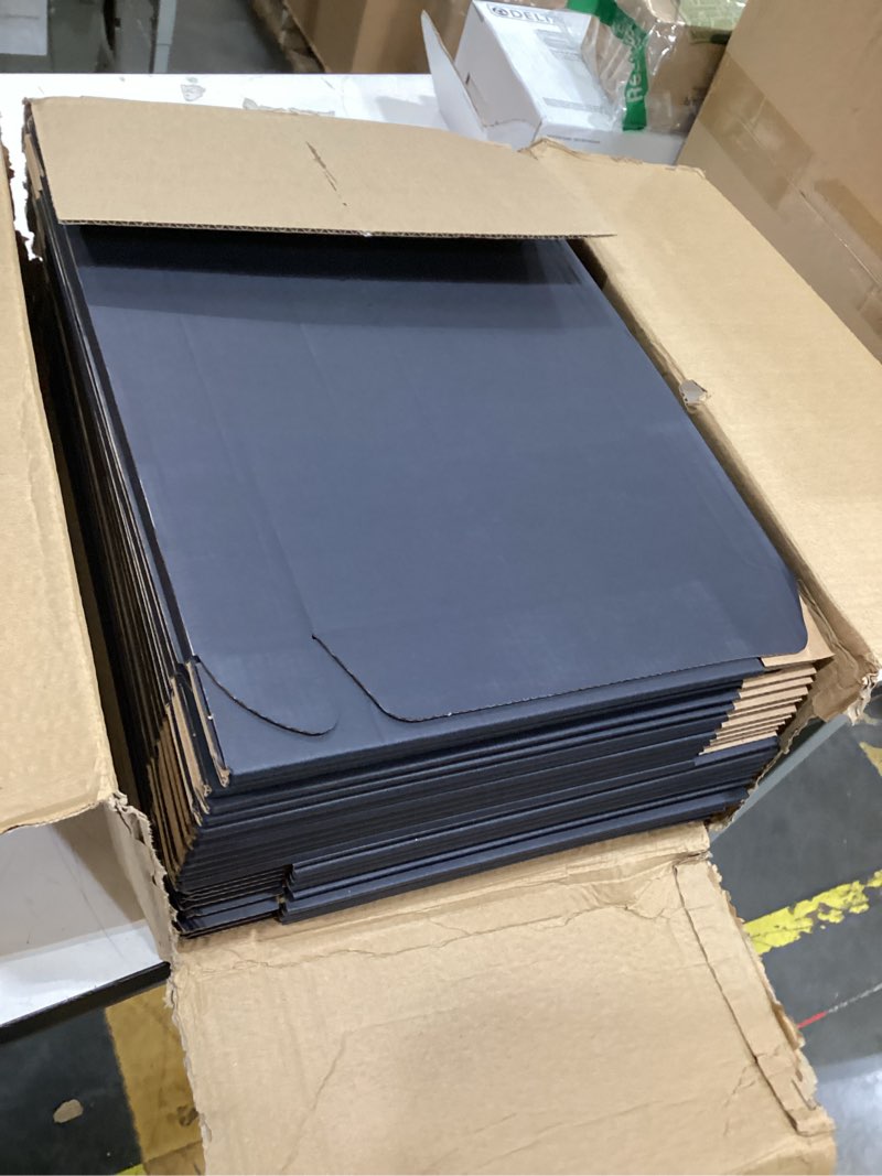 Condition photo showing New/Like New for 24 pack 13x10x2 inches black shipping boxes?3 layers corrugated cardboard box, mailer boxes for packaging mailing gifts digest book giving productswrap boxes with lids (13''x10''x2'')