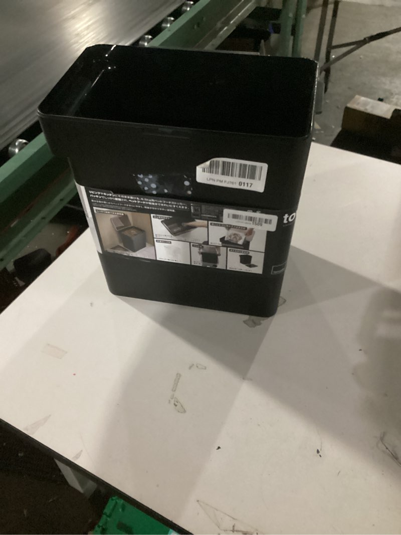 Condition photo showing As Is for YAMAZAKI Home Tower Airtight Pet Food Storage Container - Cat And Dog Food Holder Bin With Transparent Lid And Handle - Large - Polypropylene - 15 Lbs., 3.2 Gallons, 12 Quarts