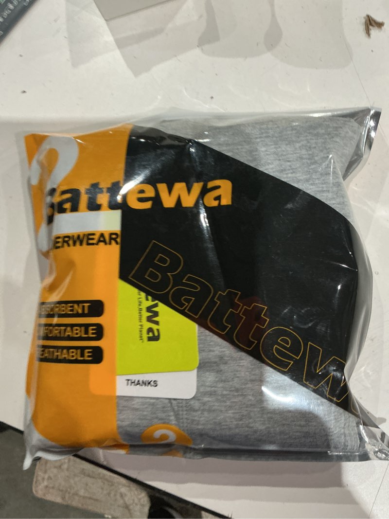 Condition photo showing Good Condition for battewa cotton incontinence underwear for men light protective boxer brief leak proof underwear for bladder leakage 50ml gray large