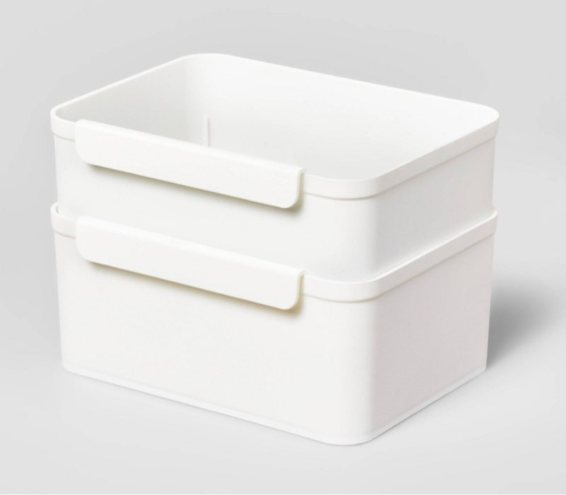 Set of 2 Medium Cart Divider Cups - Brightroom™: Storage Trays, Universal Organizer, Utility Cart Accessories (12 Packs) 